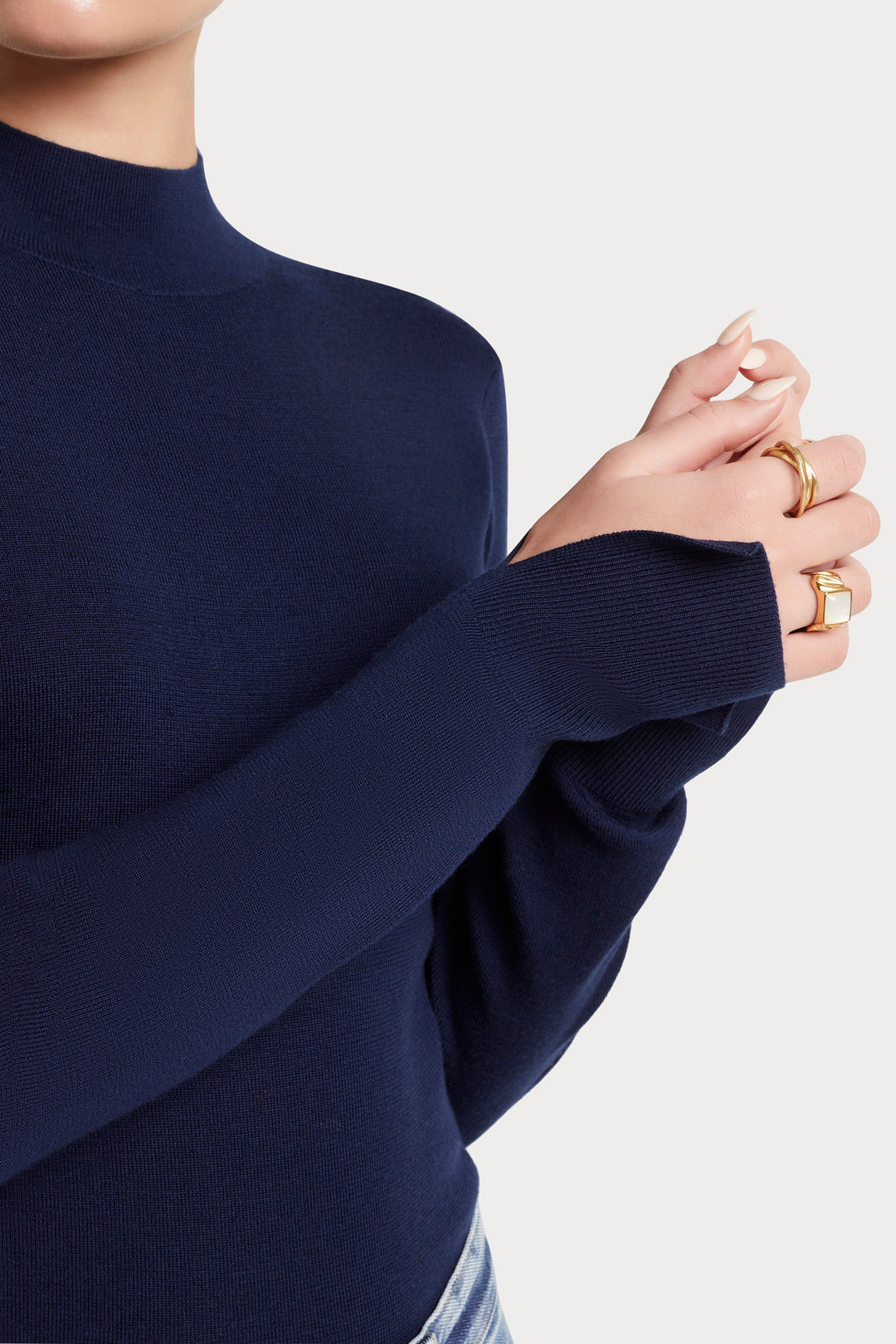 Husk Merino Mock Neck