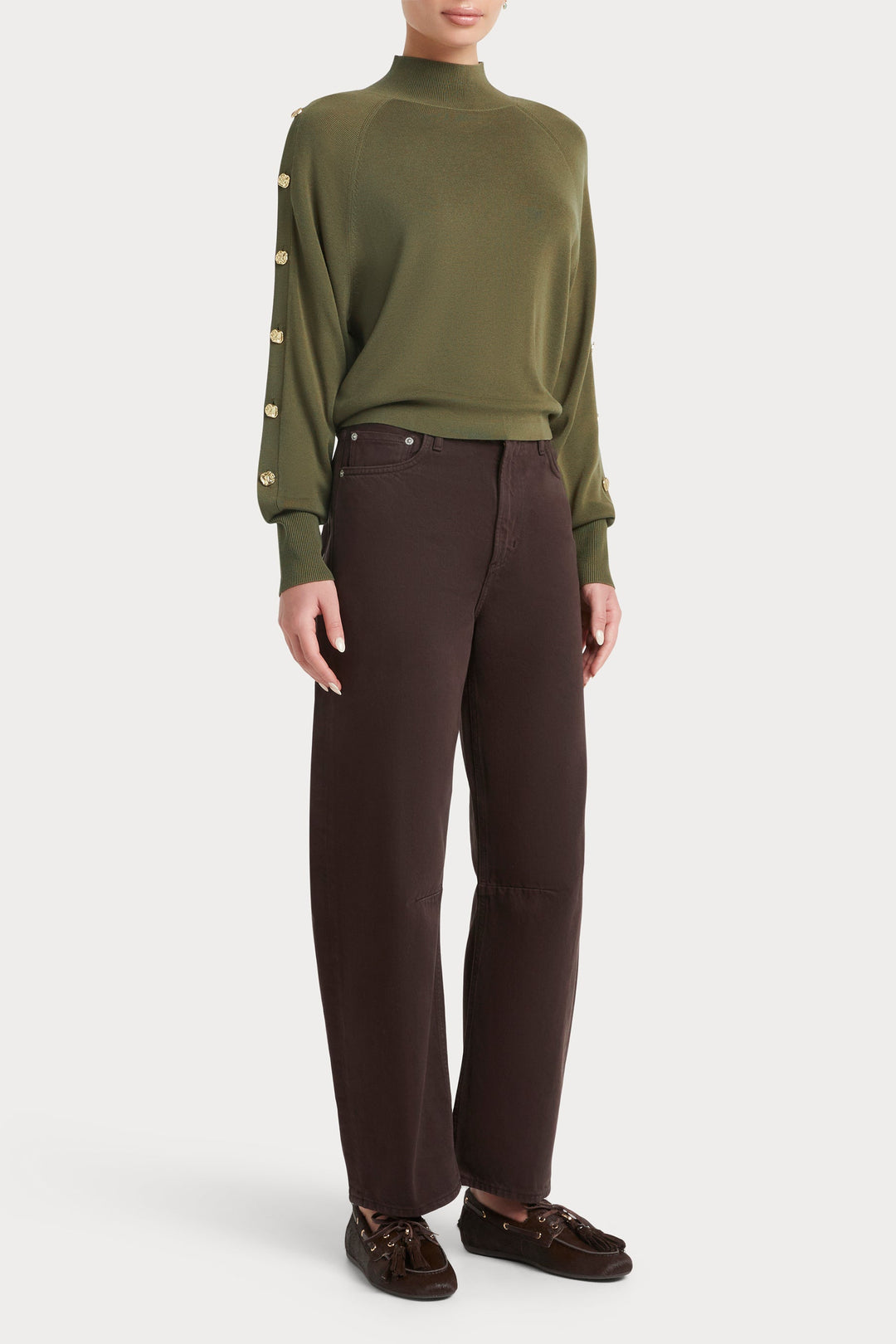 Husk Button Sleeve Knit