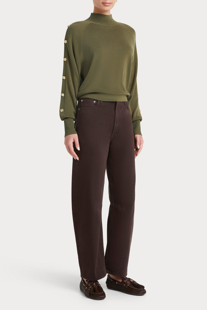 Husk Button Sleeve Knit