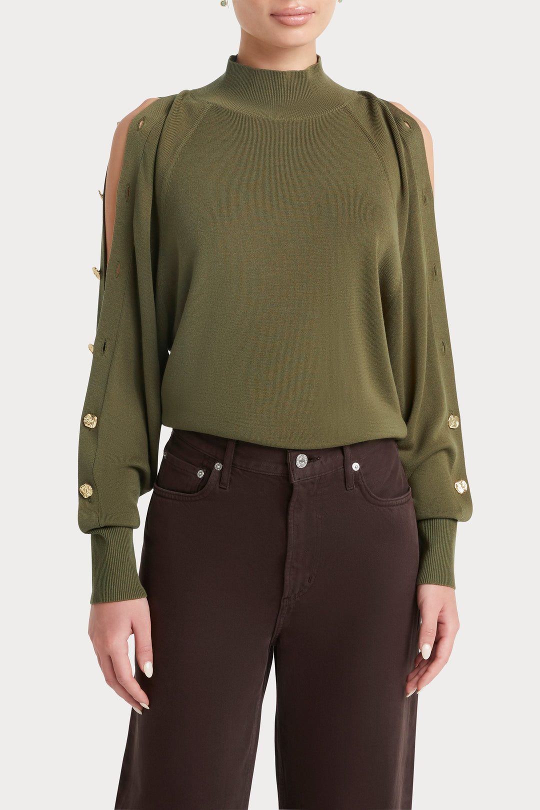 Husk Button Sleeve Knit
