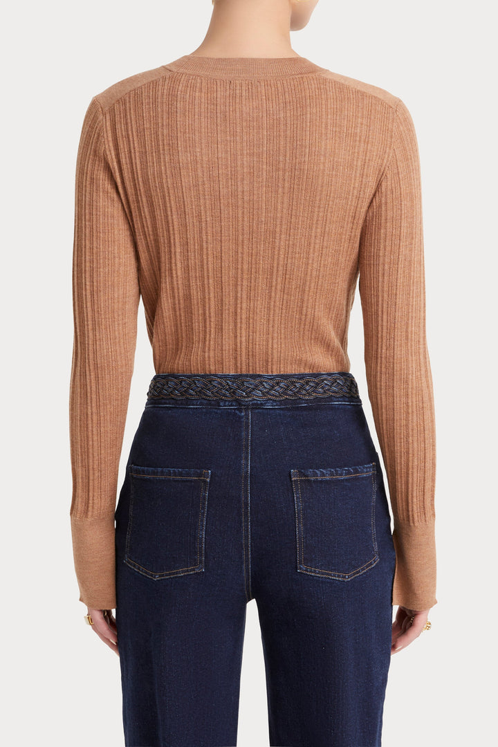 Husk Variegated Rib Crew