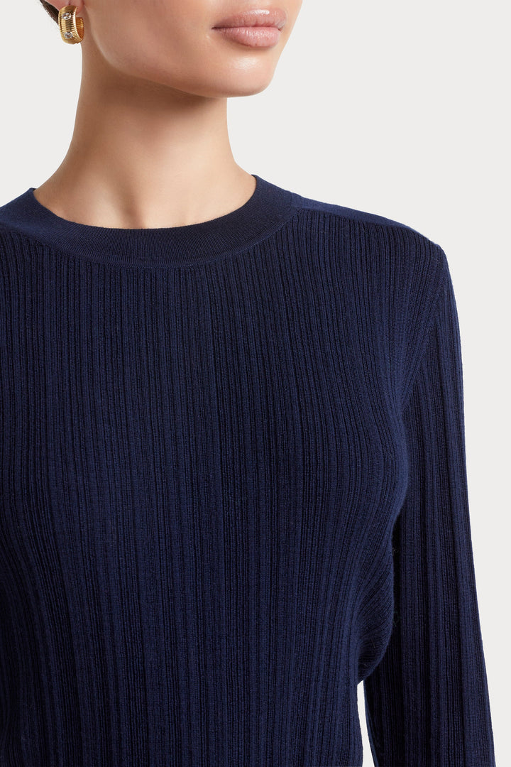 Husk Variegated Rib Crew