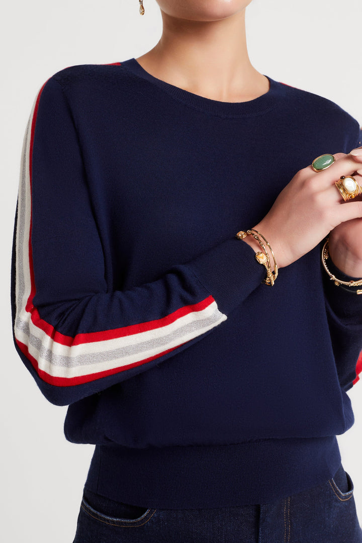 Husk Stripe Sports Crew