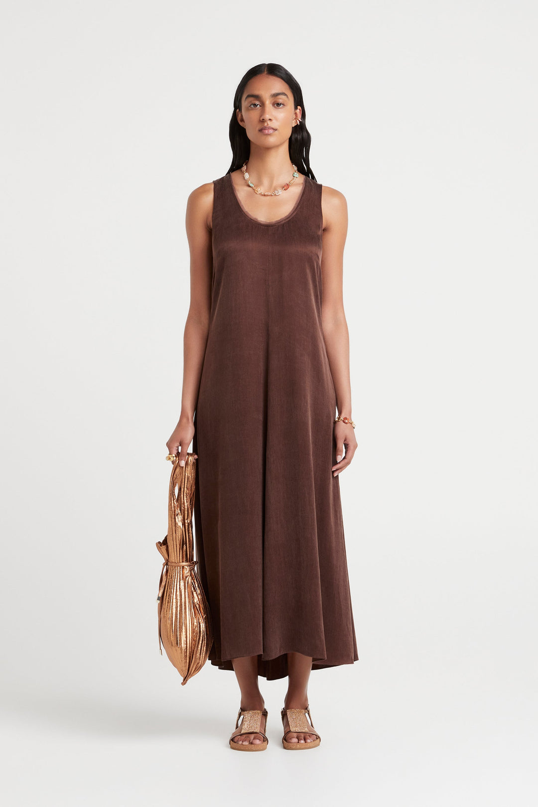 Husk Elora Dress - Chocolate